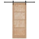 Плъзгаща врата от масивно борово дърво ОРКДАЛ 83x211x4 см с комплект за монтаж