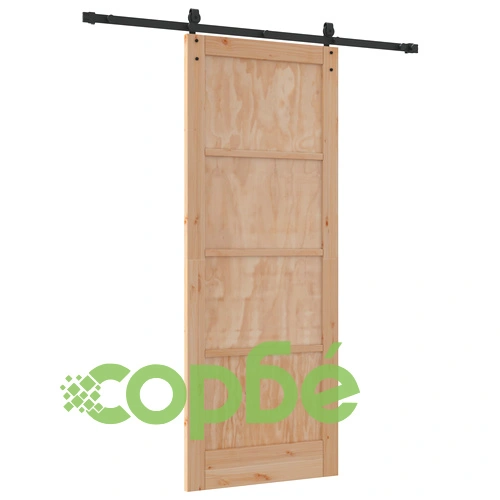 Плъзгаща врата от масивно борово дърво ОРКДАЛ 83x211x4 см с комплект за монтаж ➤ топ цена ➤ sorbe.bg