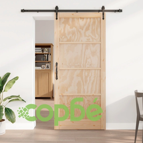 Плъзгаща врата ORKDAL 93x211x4 см от масивна борова дървесина с комплект хардуер ➤ топ цена ➤ sorbe.bg