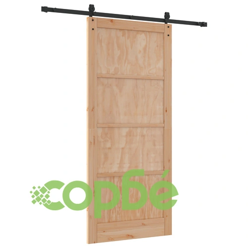 Плъзгаща врата ORKDAL 93x211x4 см от масивна борова дървесина с комплект хардуер ➤ топ цена ➤ sorbe.bg