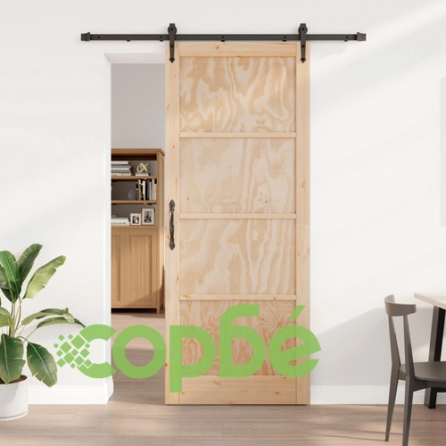 Плъзгаща Интериорна Врата ORKDAL 93x232 см от Масивна Борова Дървесина с Комплект за Монтаж ➤ топ цена ➤ sorbe.bg