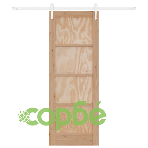 Плъзгаща Врата ORKDAL 73.5x198.5 см от Масивна Борова Дървесина с Комплект за Монтаж ➤ топ цена ➤ sorbe.bg