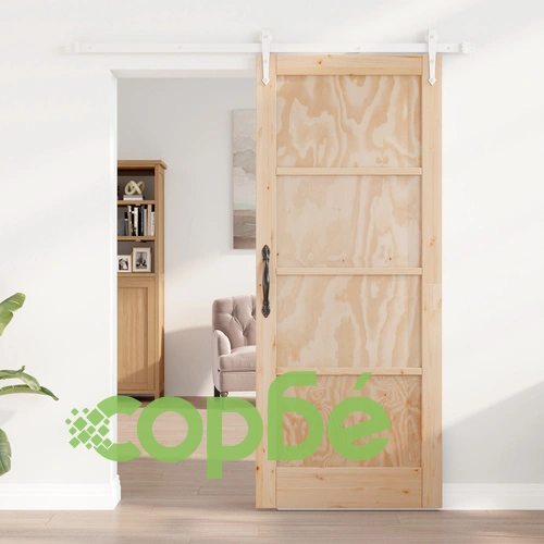 Плъзгаща врата ORKDAL 83x202 см от масивна борова дървесина с комплект за монтаж ➤ топ цена ➤ sorbe.bg