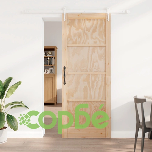 Плъзгаща врата от масивна борова дървесина с комплект за монтаж 83x211x4 см ORKDAL ➤ топ цена ➤ sorbe.bg