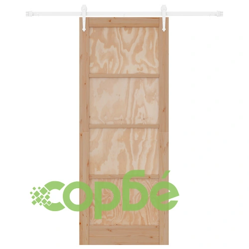 Плъзгаща врата от масивна борова дървесина с комплект за монтаж 83x211x4 см ORKDAL ➤ топ цена ➤ sorbe.bg