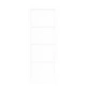 Плъзгаща врата от масивен бор с хардуер, бяла, 83x211 см, ORKDAL