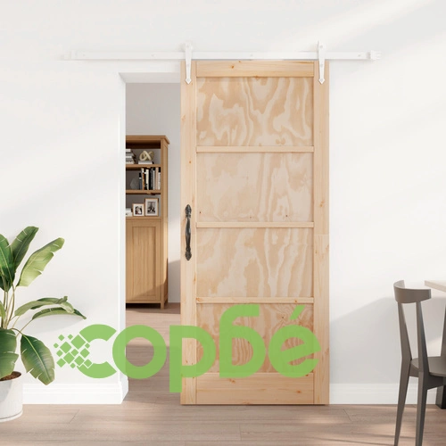 Плъзгаща се врата ORKDAL 86x198.5x4 см с комплект обков от масивна борова дървесина ➤ топ цена ➤ sorbe.bg