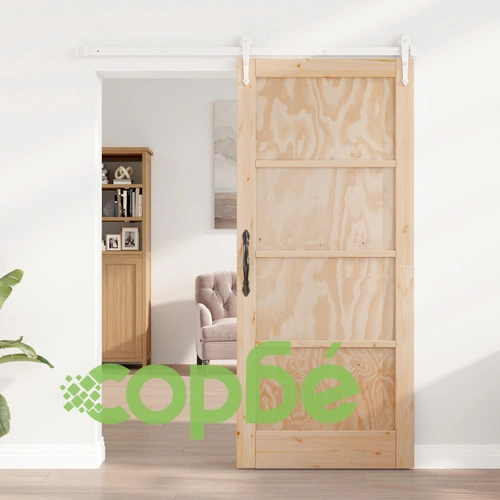 Плъзгаща се врата ORKDAL 86x198.5x4 см с комплект обков от масивна борова дървесина ➤ топ цена ➤ sorbe.bg