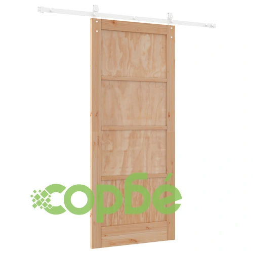Плъзгаща се врата ORKDAL 86x198.5x4 см с комплект обков от масивна борова дървесина ➤ топ цена ➤ sorbe.bg