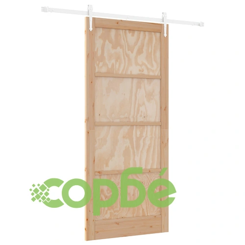 Плъзгаща Врата ORKDAL с Комплект Механизми 93x211x4 см от Масивна Борова Дървесина ➤ топ цена ➤ sorbe.bg