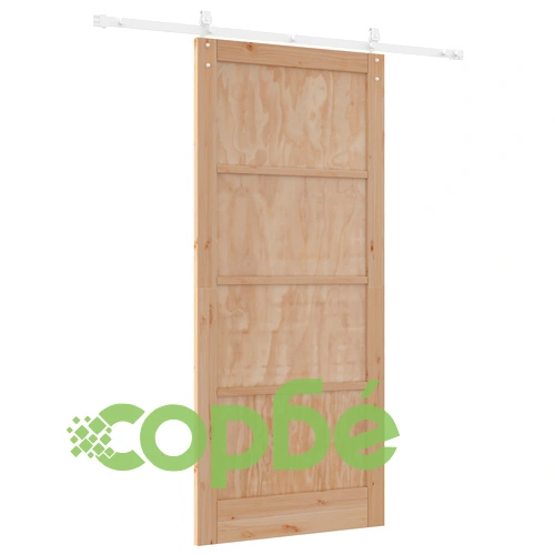 Плъзгаща Врата ORKDAL с Комплект Механизми 93x211x4 см от Масивна Борова Дървесина ➤ топ цена ➤ sorbe.bg