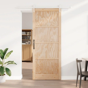 Плъзгаща врата от масивно борово дърво с комплект за инсталация ORKDAL 93x232x4 см
