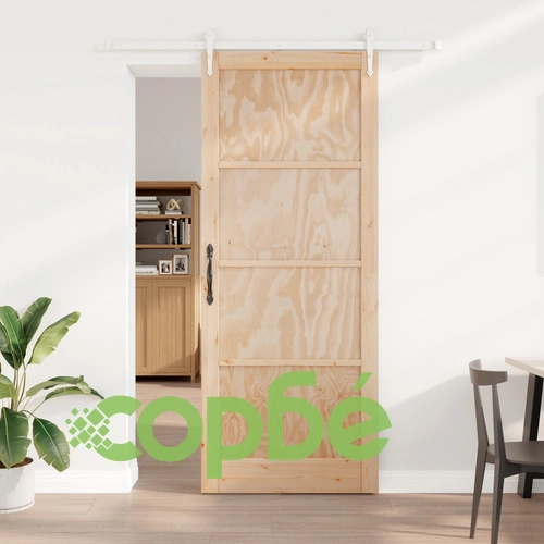 Плъзгаща врата от масивно борово дърво с комплект за инсталация ORKDAL 93x232x4 см ➤ топ цена ➤ sorbe.bg