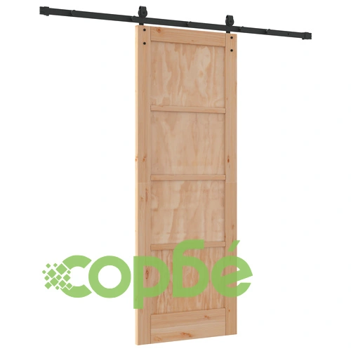 Плъзгаща врата ORKDAL 73.5x198.5 см от масивно борово дърво с монтажен комплект ➤ топ цена ➤ sorbe.bg