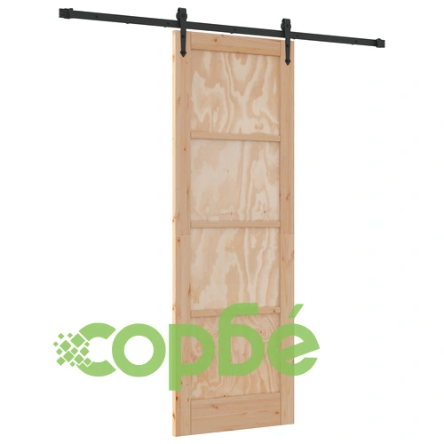 Плъзгаща врата от масивна борова дървесина с комплект за монтаж 73.5x211x4 см ORKDAL ➤ топ цена ➤ sorbe.bg