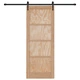 Плъзгаща врата от масивен бор с комплект механика 78x202 см, Интериорна врата ORKDAL