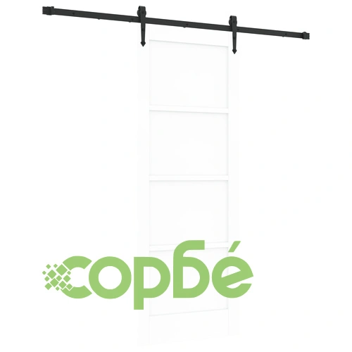 Плъзгаща се врата от масивен бор с комплект обков, бяла, 78x202x4 см, модел ORKDAL ➤ топ цена ➤ sorbe.bg