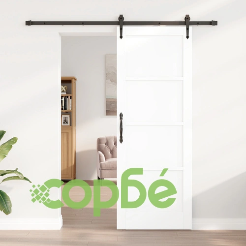 Плъзгаща Интериорна Врата ORKDAL от Масивна Борова Дървесина, Бяла, 78x211x4 см, с Комплект за Монтаж ➤ топ цена ➤ sorbe.bg