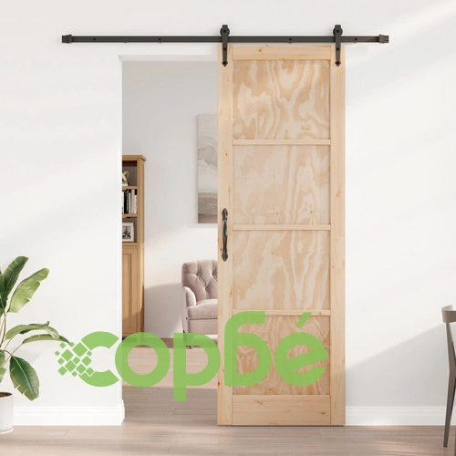 Плъзгаща интериорна врата ORKDAL 78x232 см от масивна борова дървесина с комплект монтажни части ➤ топ цена ➤ sorbe.bg