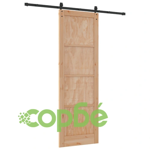 Плъзгаща интериорна врата ORKDAL 78x232 см от масивна борова дървесина с комплект монтажни части ➤ топ цена ➤ sorbe.bg