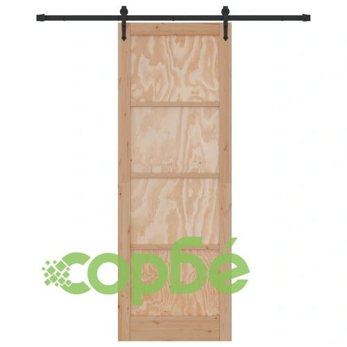 Плъзгаща се врата ORKDAL 83x232x4 см от масивна борова дървесина с релсов механизъм ➤ топ цена ➤ sorbe.bg