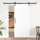 Плъзгаща врата ORKDAL, Бяла 93x202x4 см, от здрава борова дървесина с комплект за монтаж