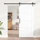 Плъзгаща врата от масивна борова дървесина ORKDAL, бяла 93x211x4 см с комплект за монтаж