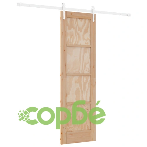 Плъзгаща врата от масивна борова дървесина с комплект обков 61x198.5 см ORKDAL ➤ топ цена ➤ sorbe.bg