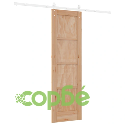 Плъзгаща врата от масивна борова дървесина с комплект обков 61x198.5 см ORKDAL ➤ топ цена ➤ sorbe.bg