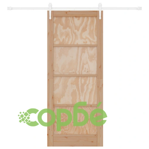 Плъзгаща Врата ORKDAL 83x202x4 см с Комплект за Монтаж от Масивна Борова Дървесина ➤ топ цена ➤ sorbe.bg