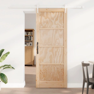 Плъзгаща се врата ORKDAL 83x211x4 см от масивна борова дървесина с комплект механизъм