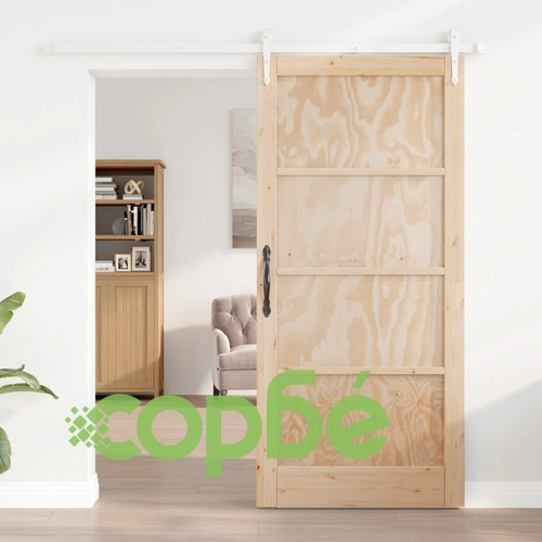 Плъзгаща врата от масивно борово дърво с комплект оборудване, 93x202 см, за вътрешна употреба ➤ топ цена ➤ sorbe.bg