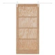 Плъзгаща врата от масивно борово дърво с комплект оборудване, 93x202 см, за вътрешна употреба