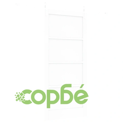 Интериорна плъзгаща се врата ORKDAL от масивно борово дърво, бяла, 93x202x4 см, с хардуерен комплект ➤ топ цена ➤ sorbe.bg