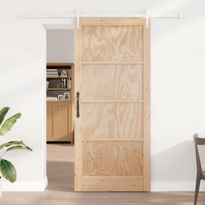 Плъзгаща врата от масивна борова дървесина с комплект за монтаж 93х211х4 см ORKDAL