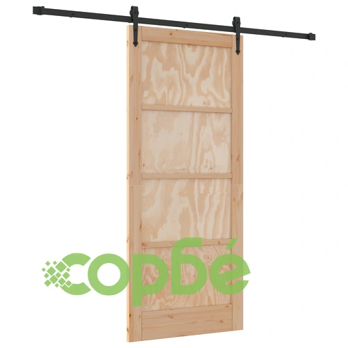 Плъзгаща врата ORKDAL от масивен бор с комплект релси ➤ топ цена ➤ sorbe.bg