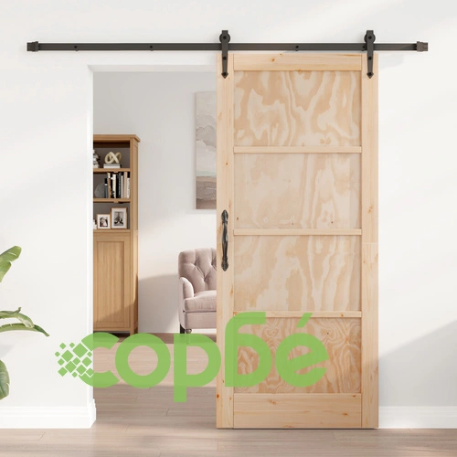 Плъзгаща врата ORKDAL от масивен бор с комплект релси ➤ топ цена ➤ sorbe.bg