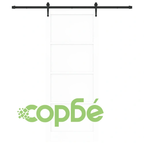 Плъзгаща врата ORKDAL от масивно дърво Тис - Бяла с комплект хардуер ➤ топ цена ➤ sorbe.bg