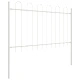 Стоманена градинска ограда с hoop top дизайн, бяла, 3.4x1.2 м, комплект от 2 панела