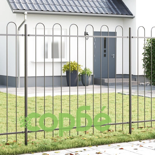 Стоманена градинска ограда Hoop Top 5,1x1,5 м в сиво - прахово боядисана ➤ топ цена ➤ sorbe.bg