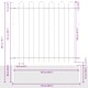 Градинска ограда BOXTEL, 8 броя, 13,6 x 1,5 м, стомана, Бяло