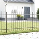 Метална оградна стена с шипове Grey 15,3x1 м от стомана, 9 панела