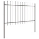 Метална оградна стена с шипове Grey 15,3x1 м от стомана, 9 панела