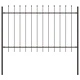 Метална оградна стена с шипове Grey 15,3x1 м от стомана, 9 панела