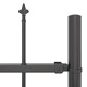Метална оградна стена с шипове Grey 15,3x1 м от стомана, 9 панела