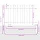 Метална оградна стена с шипове Grey 15,3x1 м от стомана, 9 панела