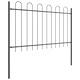 Метална градинска ограда с Hoop Top дизайн, Сиво, 15,3x1,2 м, 9 панела