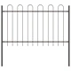 Метална градинска ограда с Hoop Top дизайн, Сиво, 15,3x1,2 м, 9 панела