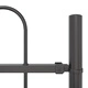 Метална градинска ограда с Hoop Top дизайн, Сиво, 15,3x1,2 м, 9 панела
