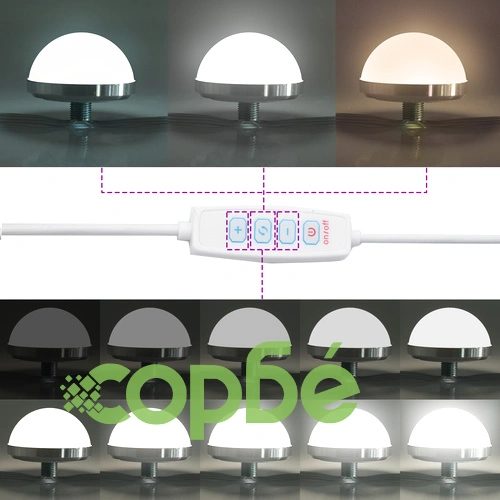 Тоалетна Масичка с 3 Чекмеджета, LED Осветление и Огледало - Черен Дъб, 40x41x135 см ➤ топ цена ➤ sorbe.bg